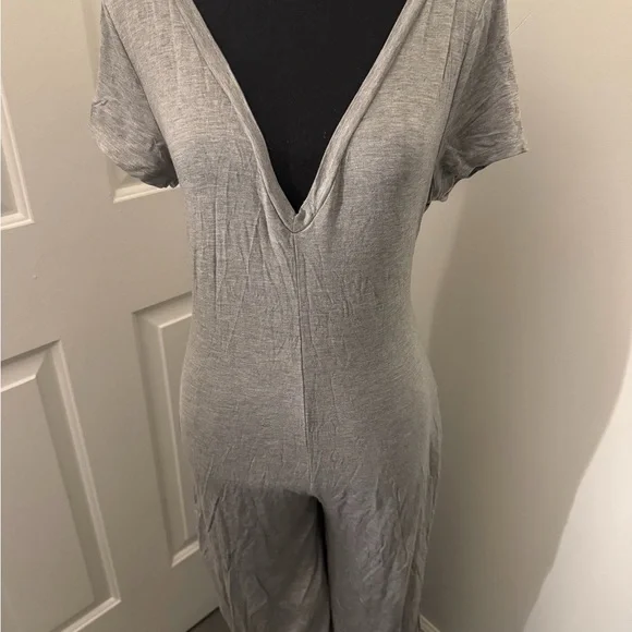 Fashion Nova Heather Gray Jumpsuit - Picture 1 of 4